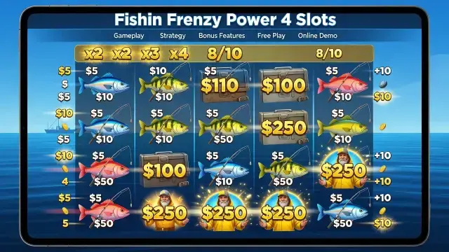 Fishin Frenzy Power 4 Slots: Gameplay, Strategy, Bonus Features, Free Play, and Online Demo